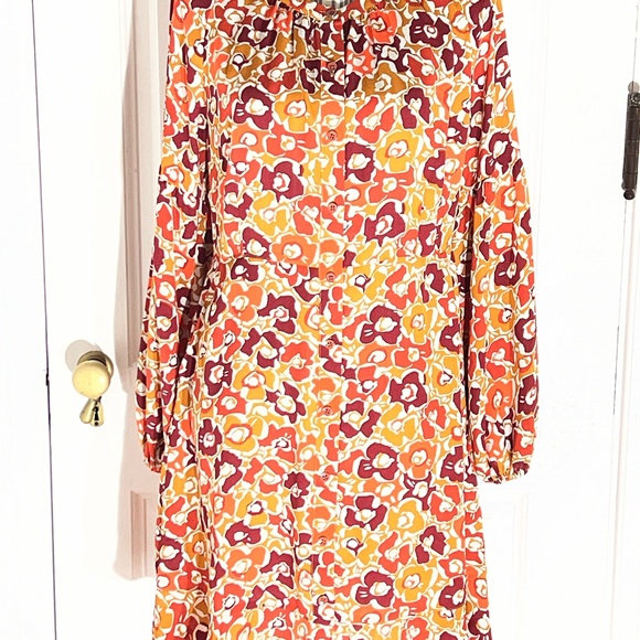 Floral Long-Sleeve Dress small Cabi nwt pockets women’s D357 - Picture 7 of 11